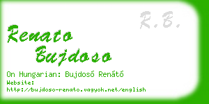 renato bujdoso business card